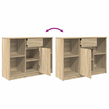 Credenza con Cassetto Rovere Sonoma 101x35x76 cm in Truciolato - homemem39