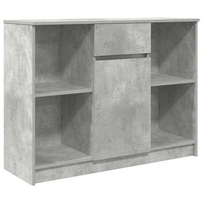 Credenza con Cassetto Grigio Cemento 101x35x76 cm in Truciolato - homemem39