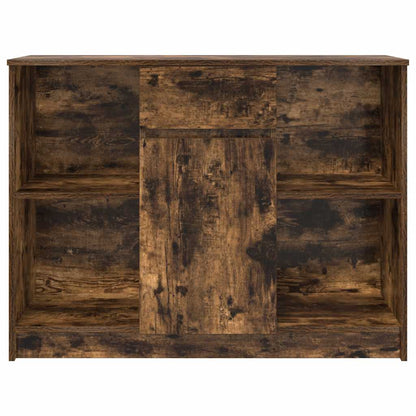 Credenza con Cassetto Rovere Fumo 101x35x76 cm in Truciolato - homemem39