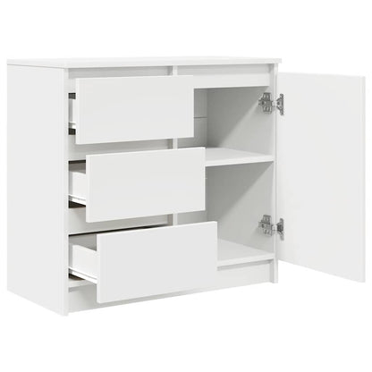 Credenza con Cassetto Bianco 71x35x65 cm in Legno Multistrato
