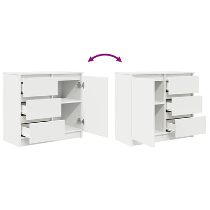 Credenza con Cassetto Bianco 71x35x65 cm in Legno Multistrato