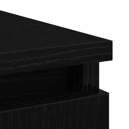 Credenza con Cassetto Rovere Nero 71x35x65 cm Legno Multistrato - homemem39