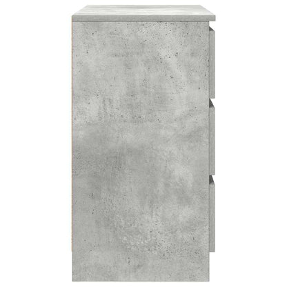 Credenza con Cassetto Grigio Cemento 71x35x65 cm in Truciolato - homemem39