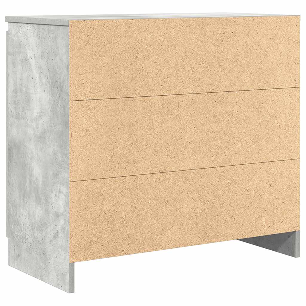Credenza con Cassetto Grigio Cemento 71x35x65 cm in Truciolato - homemem39