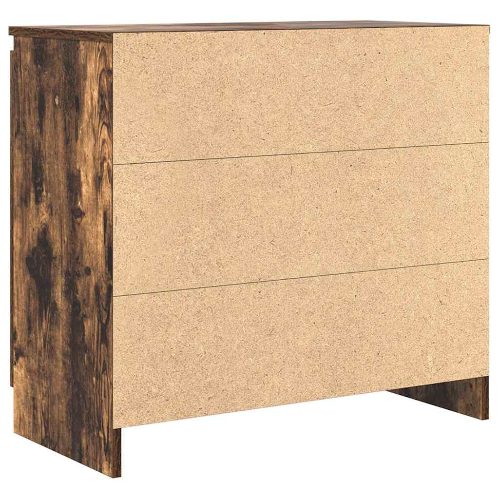 Credenza con Cassetto Rovere Fumo 71x35x65 cm in Truciolato - homemem39