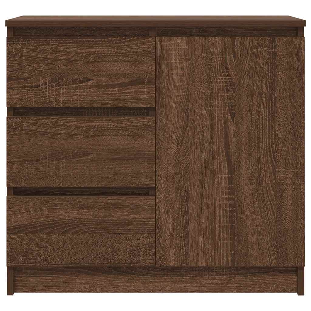 Credenza con Cassetto Rovere Marrone 71x35x65 cm in Truciolato - homemem39