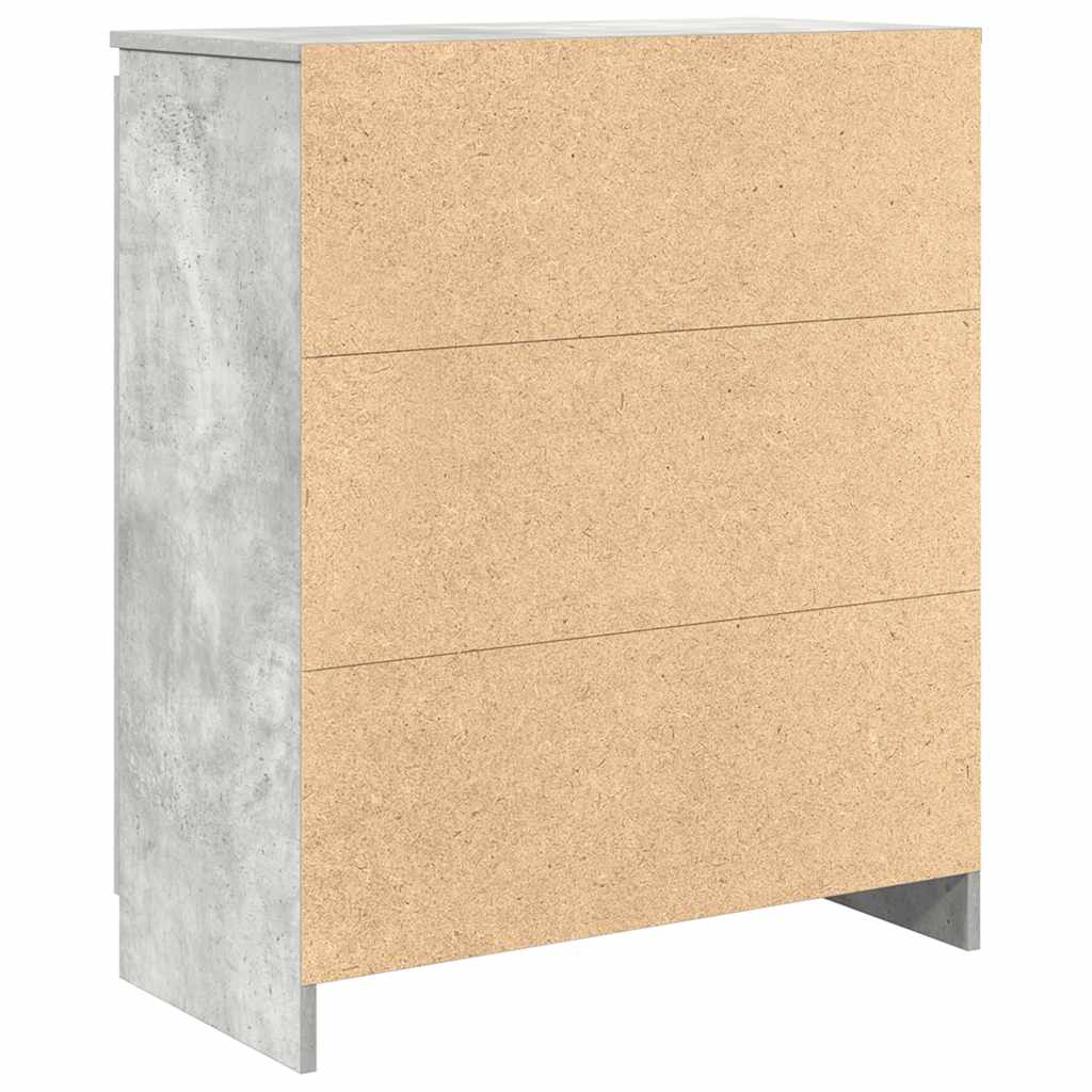 Credenza con Cassetti Grigio Cemento 71x35x84 cm in Truciolato