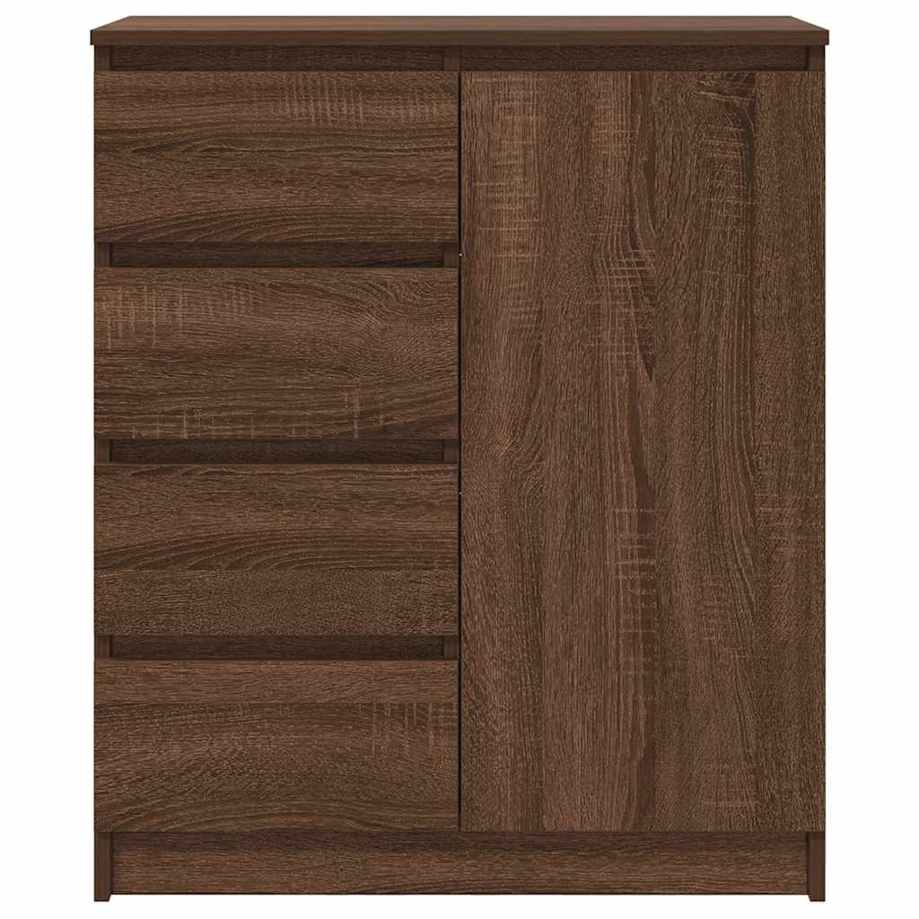 Credenza con Cassetti Rovere Marrone 71x35x84 cm in Truciolato - homemem39