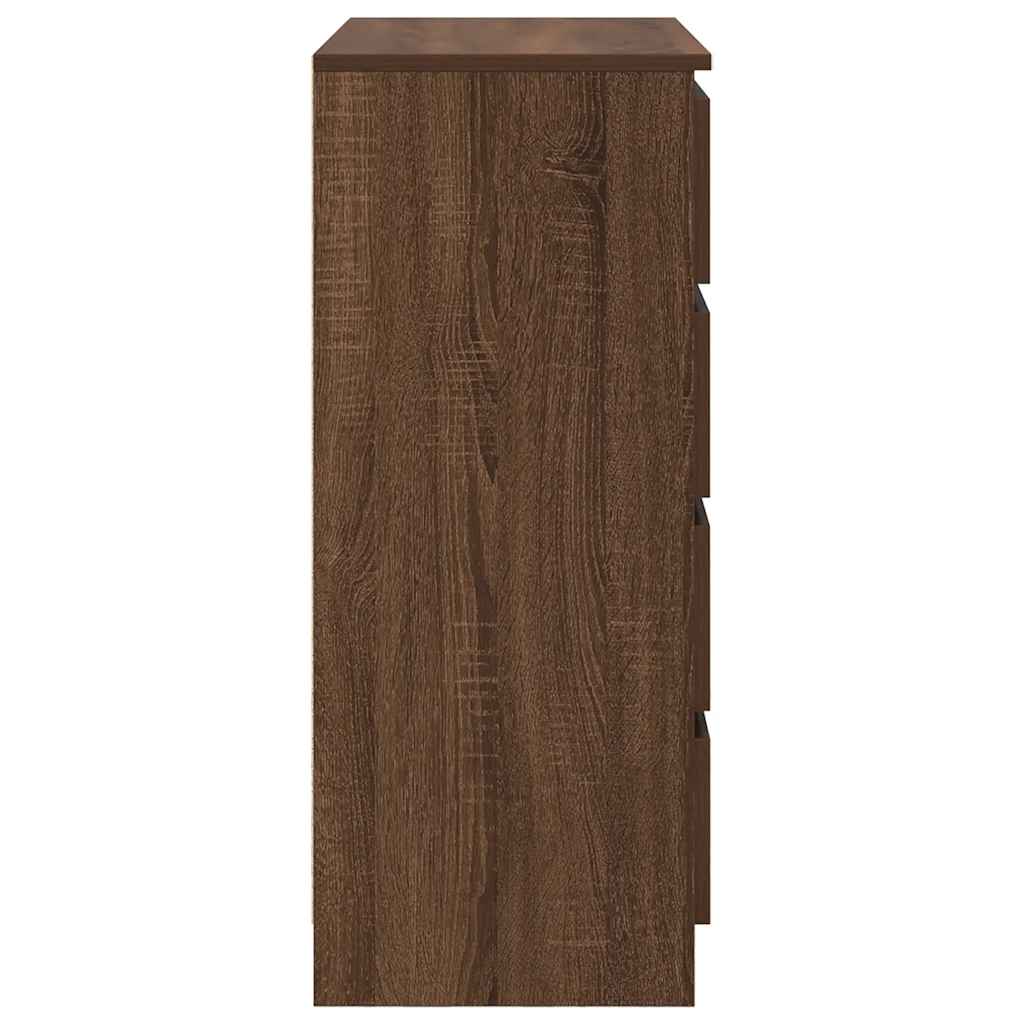 Credenza con Cassetti Rovere Marrone 71x35x84 cm in Truciolato - homemem39