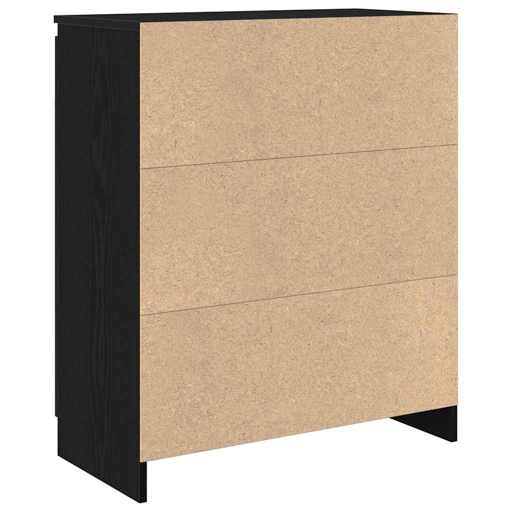 Credenza con Cassetto Rovere Nero 71x35x84 cm Legno Multistrato - homemem39
