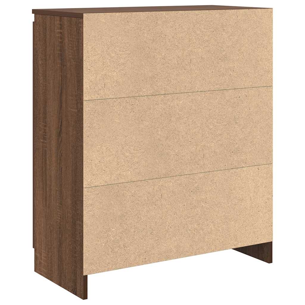 Credenza con Cassetto Rovere Marrone 71x35x84 cm in Truciolato - homemem39