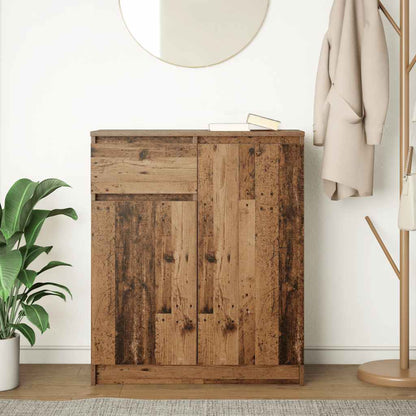 Credenza con Cassetto Legno Antico 71x35x84 cm in Truciolato - homemem39