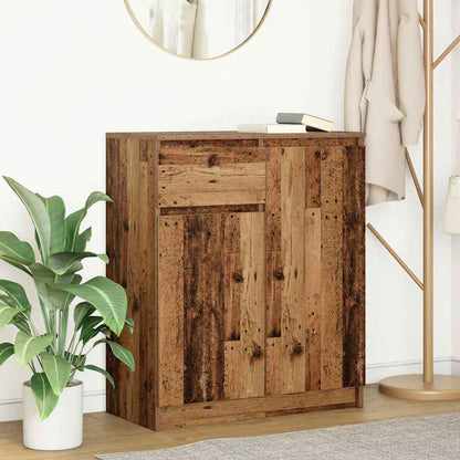 Credenza con Cassetto Legno Antico 71x35x84 cm in Truciolato - homemem39