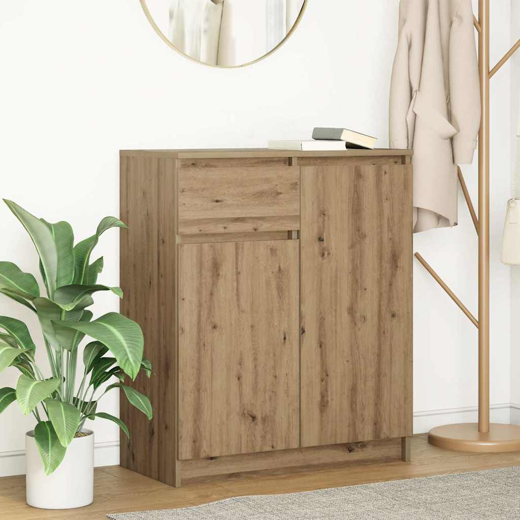 Credenza con Cassetto Rovere Artigianale 71x35x84 cm Truciolato