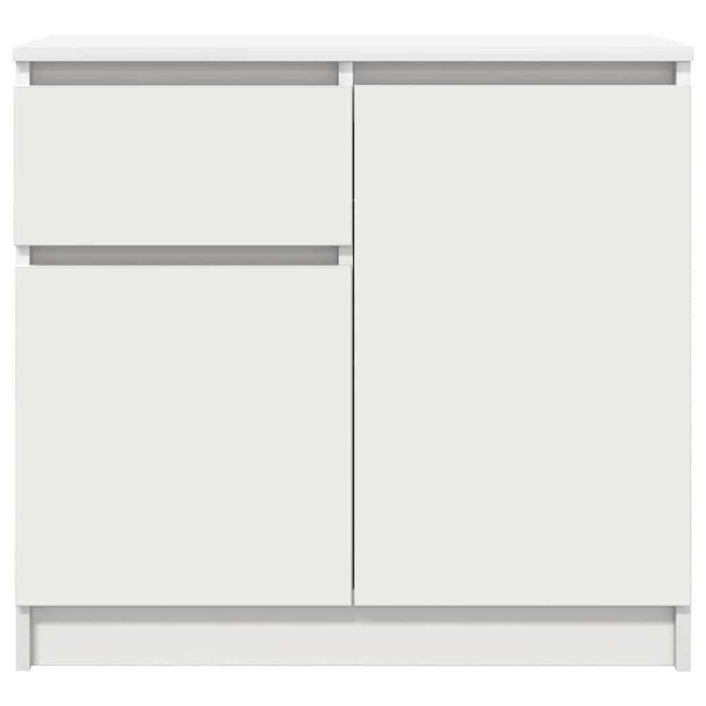 Credenza con Cassetto Bianco 71x35x65 cm in Legno Multistrato - homemem39