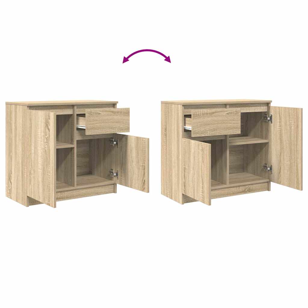 Credenza con Cassetto Rovere Sonoma 71x35x65 cm in Truciolato