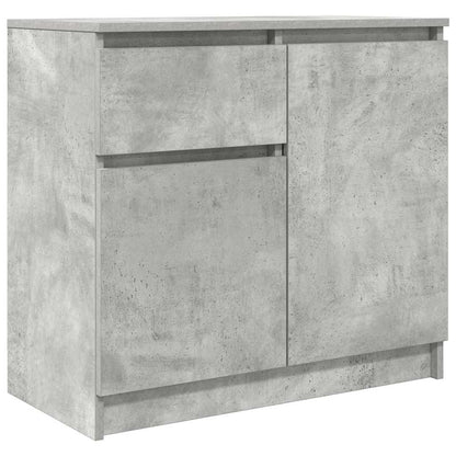 Credenza con Cassetto Grigio Cemento 71x35x65 cm in Truciolato - homemem39