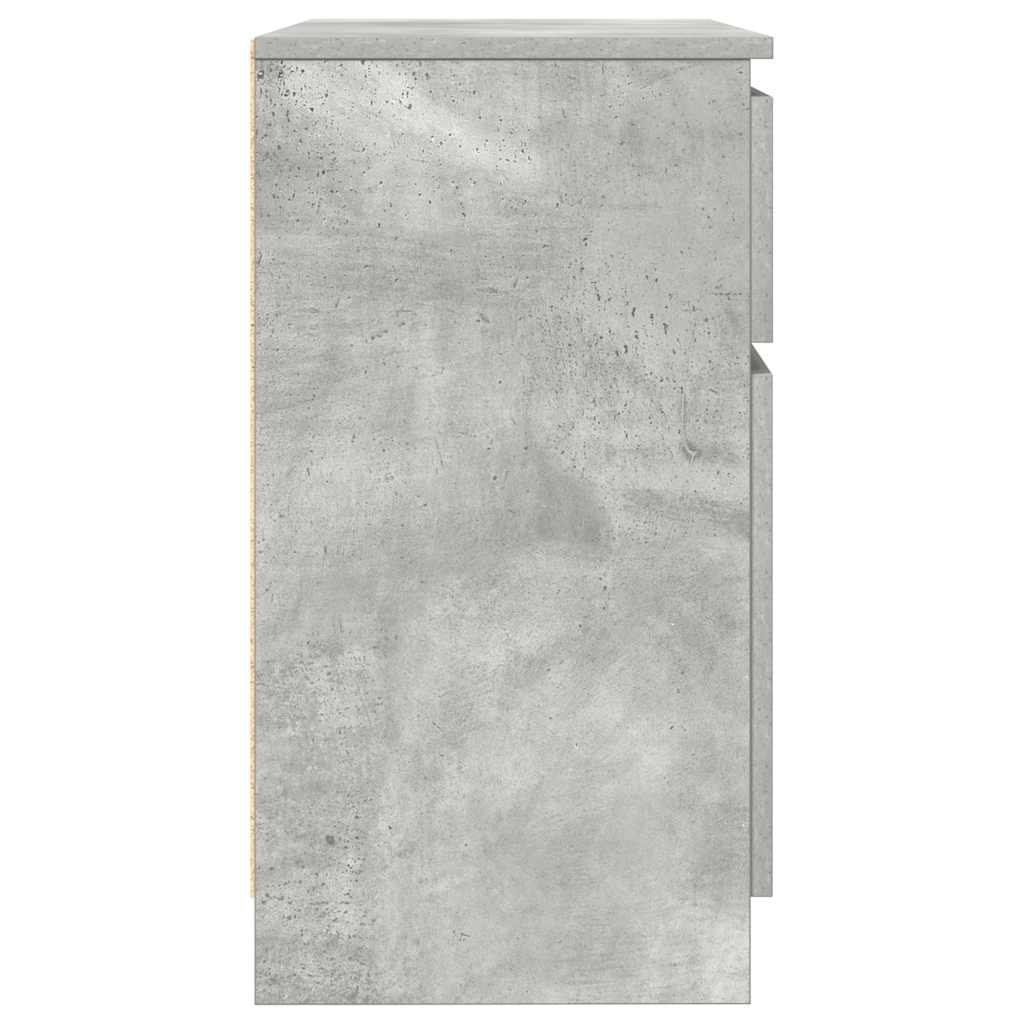 Credenza con Cassetto Grigio Cemento 71x35x65 cm in Truciolato - homemem39