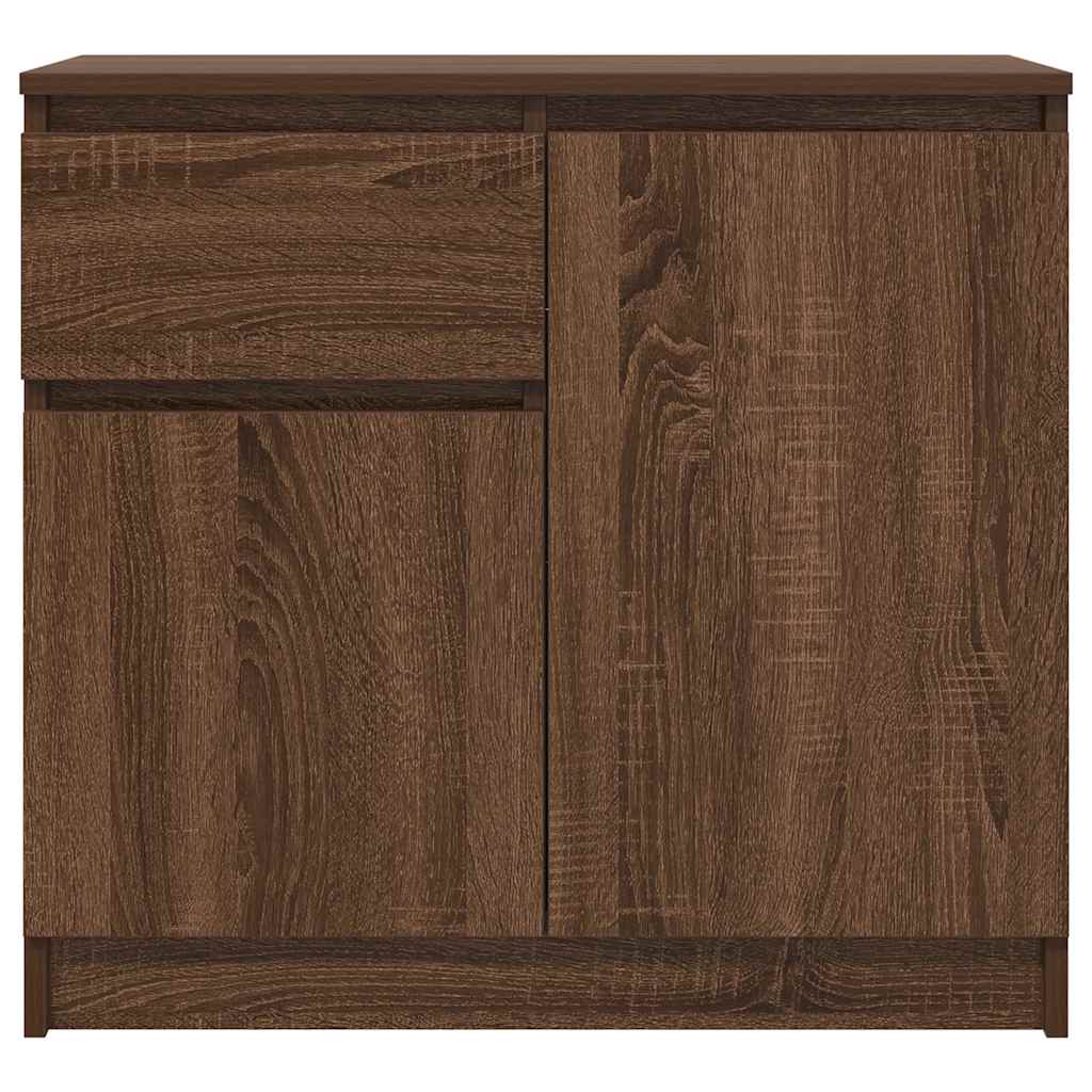 Credenza con Cassetto Rovere Marrone 71x35x65 cm in Truciolato - homemem39