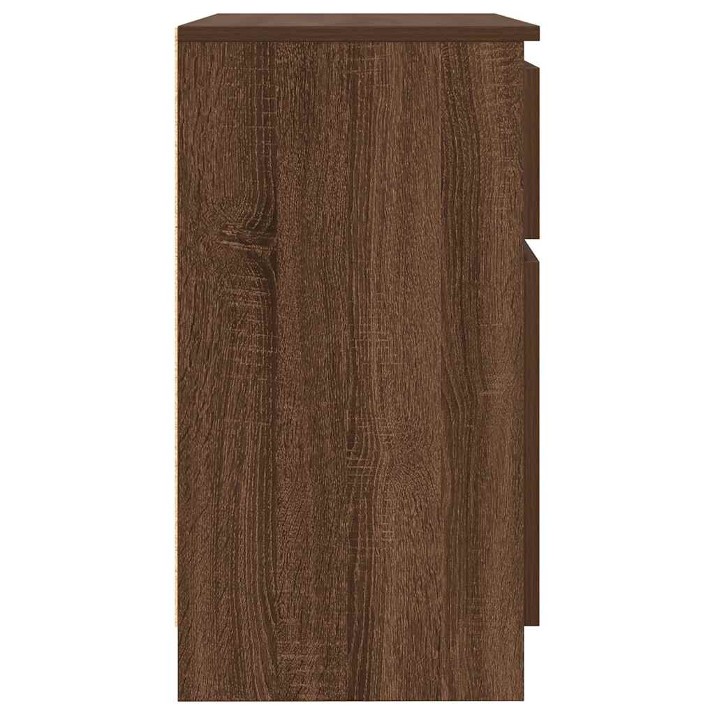 Credenza con Cassetto Rovere Marrone 71x35x65 cm in Truciolato - homemem39