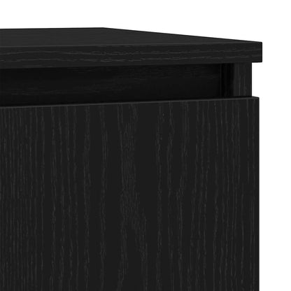 Credenza Rovere Nero 29,5x34x76 cm in Legno Multistrato - homemem39