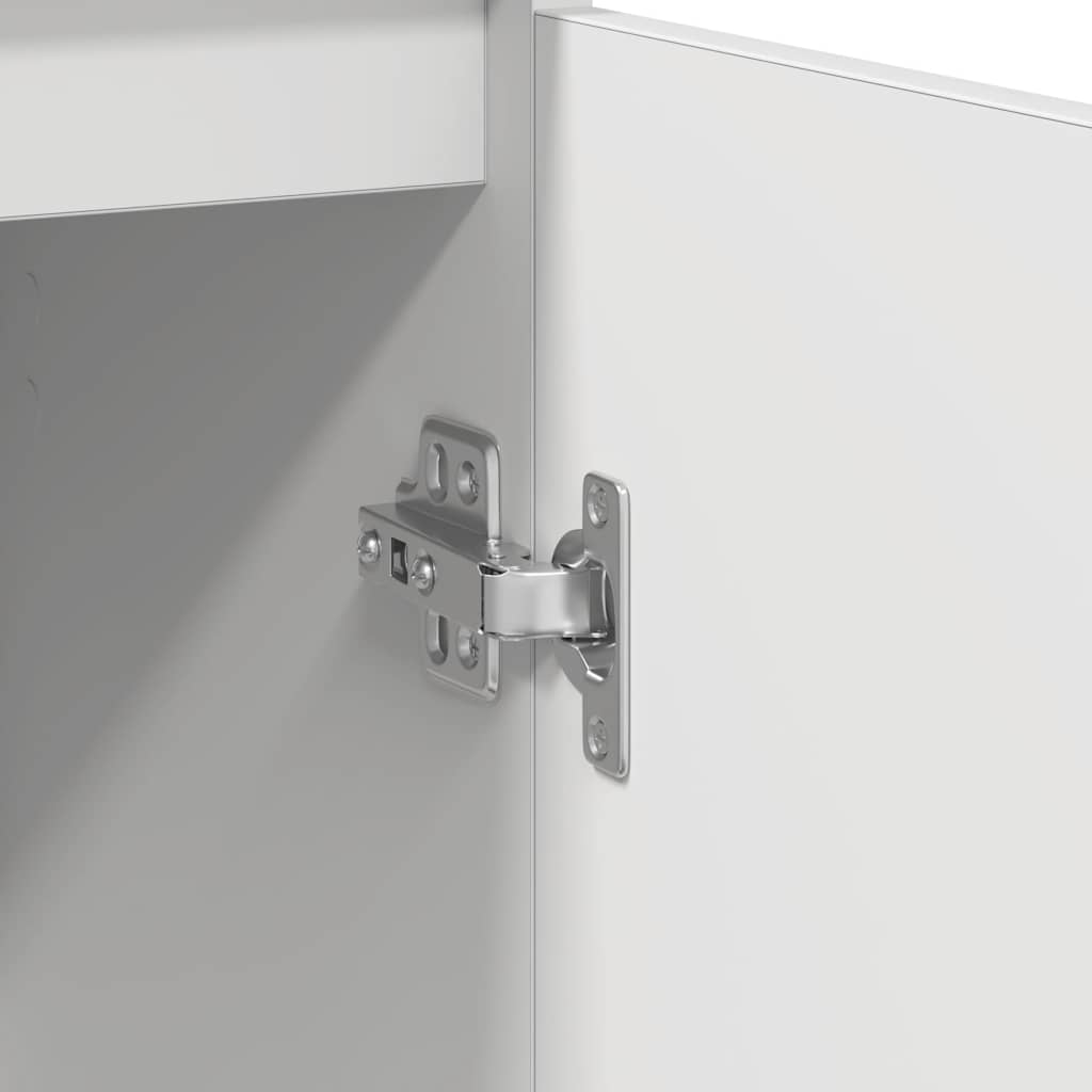 Credenza Bianca 57x34x76 cm in Legno Multistrato - homemem39