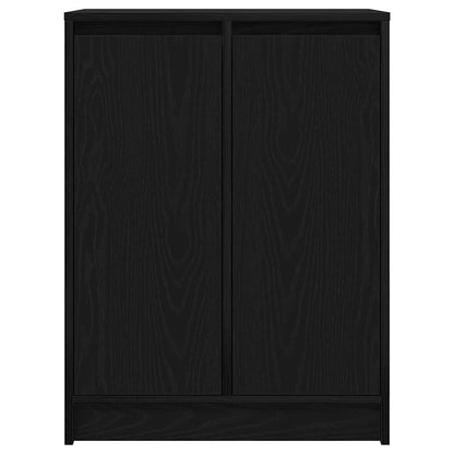 Credenza Rovere Nero 57x34x76 cm in Legno Multistrato - homemem39