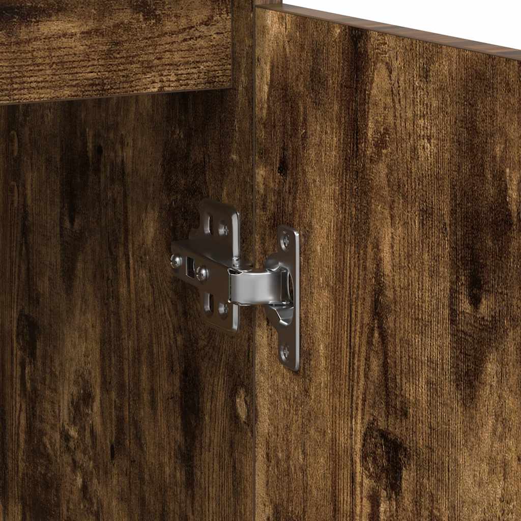Credenza Rovere Fumo 57x34x76 cm in Legno Multistrato - homemem39