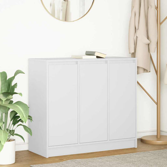 Credenza Bianca 85x34x76 cm in Legno Multistrato