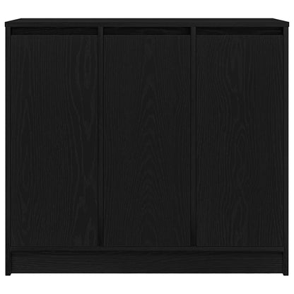 Credenza Rovere Nero 85x34x76 cm in Legno Multistrato - homemem39
