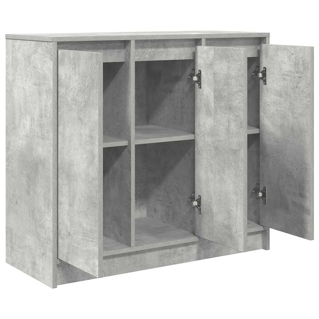 Credenza Grigio Cemento 85x34x76 cm in Legno Multistrato - homemem39