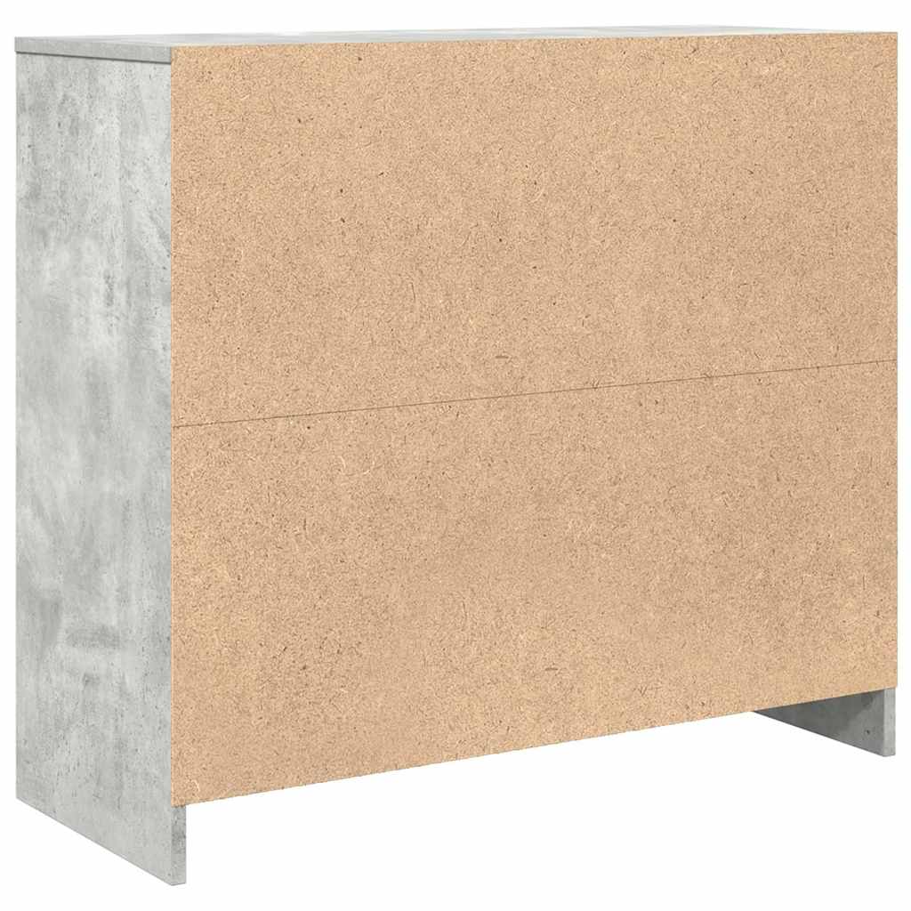 Credenza Grigio Cemento 85x34x76 cm in Legno Multistrato - homemem39