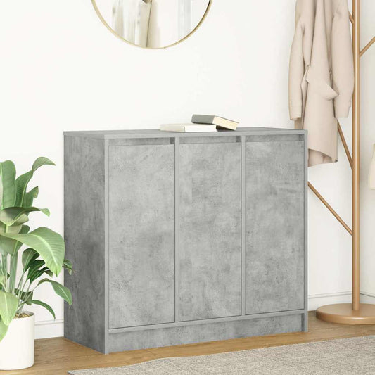 Credenza Grigio Cemento 85x34x76 cm in Legno Multistrato - homemem39