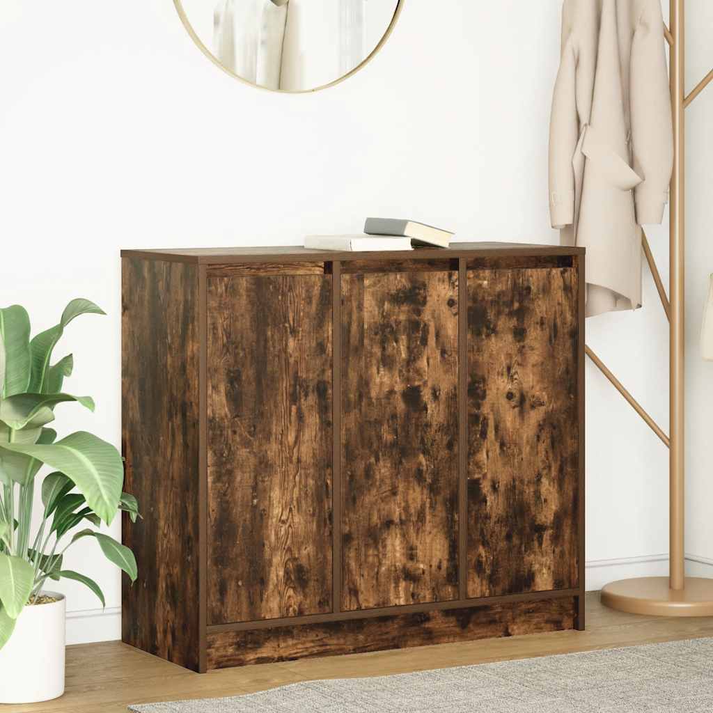 Credenza Rovere Fumo 85x34x76 cm in Legno Multistrato - homemem39