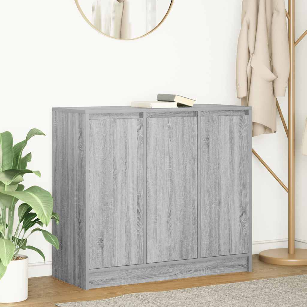 Credenza Grigio Sonoma 85x34x76 cm in Legno Multistrato - homemem39
