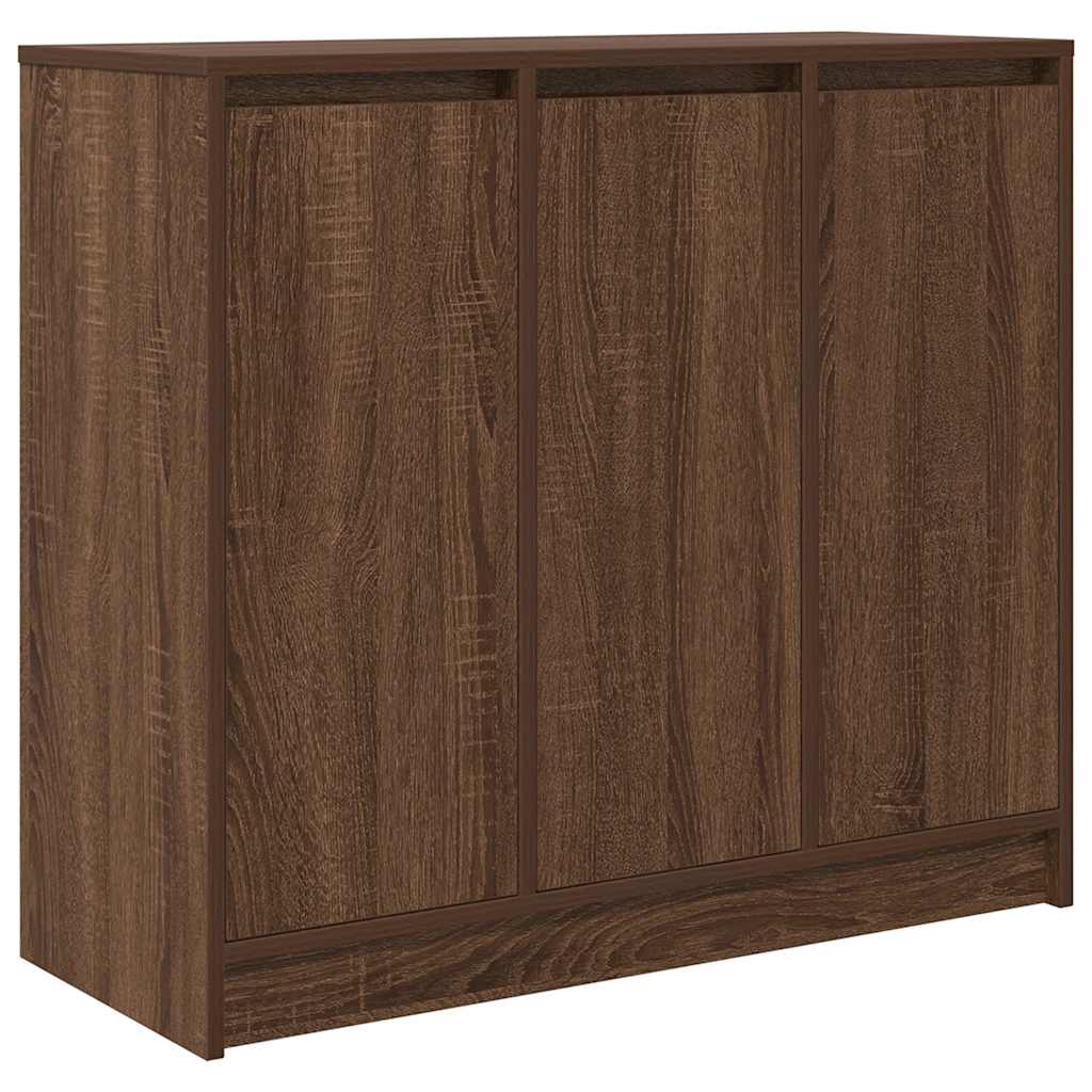 Credenza Rovere Marrone 85x34x76 cm in Legno Multistrato - homemem39
