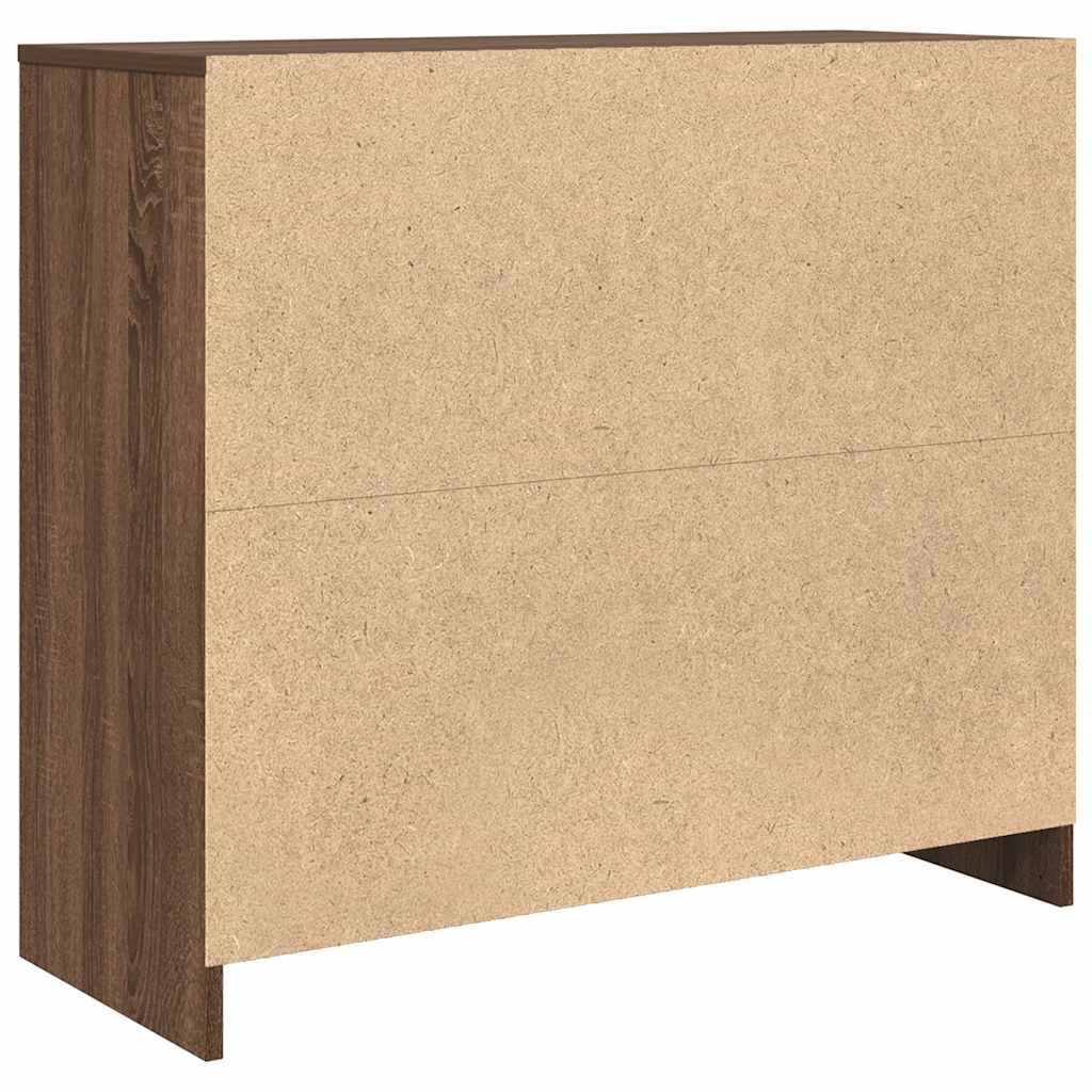 Credenza Rovere Marrone 85x34x76 cm in Legno Multistrato - homemem39