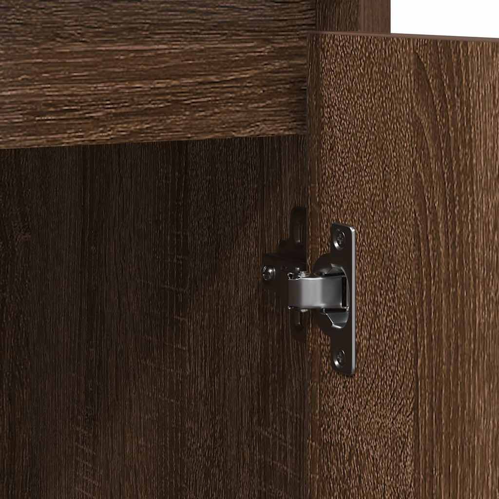 Credenza Rovere Marrone 85x34x76 cm in Legno Multistrato - homemem39