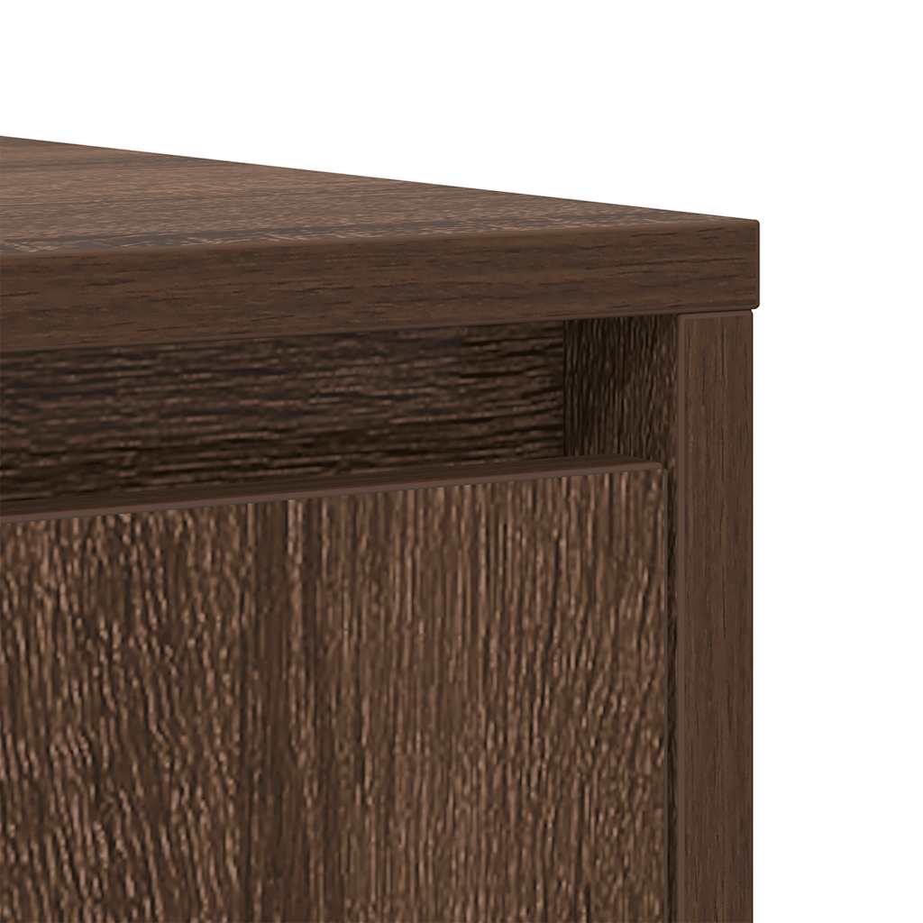 Credenza Rovere Marrone 85x34x76 cm in Legno Multistrato - homemem39