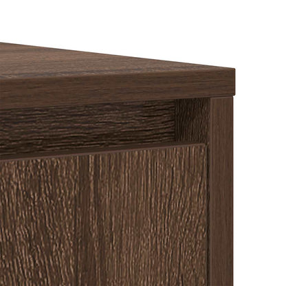 Credenza Rovere Marrone 85x34x76 cm in Legno Multistrato - homemem39