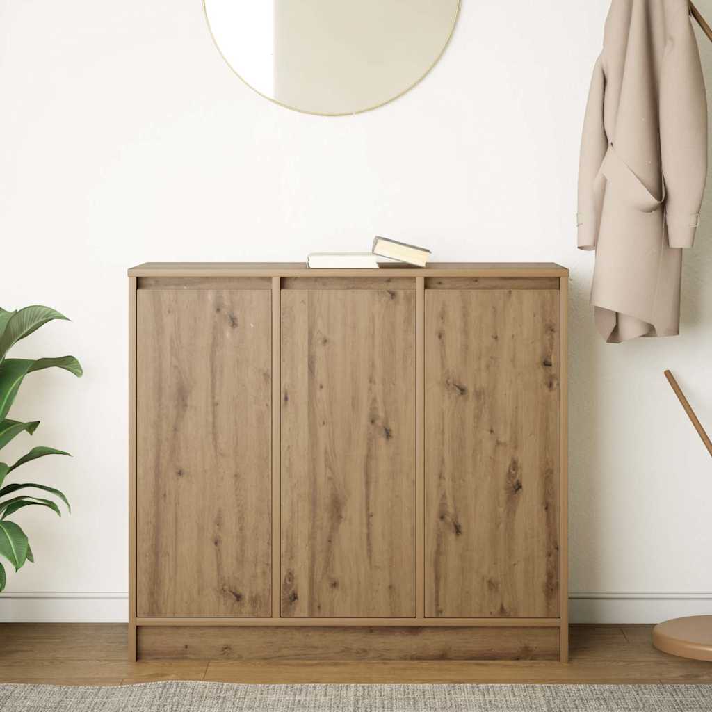 Credenza Rovere Artigianale 85x34x76 cm in Legno Multistrato