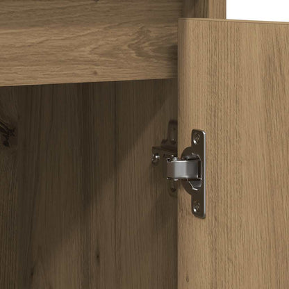 Credenza Rovere Artigianale 85x34x76 cm in Legno Multistrato