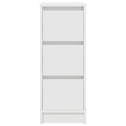 Credenza Bianca 29,5x34x76 cm in Legno Multistrato - homemem39