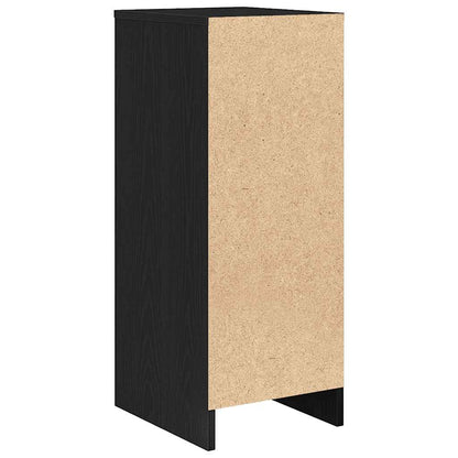 Credenza Rovere Nero 29,5x34x76 cm in Legno Multistrato