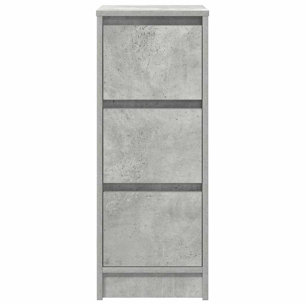 Credenza Grigio Cemento 29,5x34x76 cm in Legno Multistrato