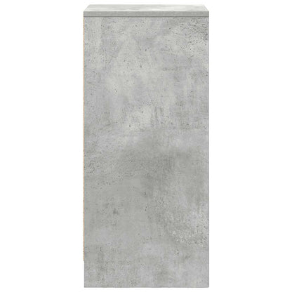Credenza Grigio Cemento 29,5x34x76 cm in Legno Multistrato