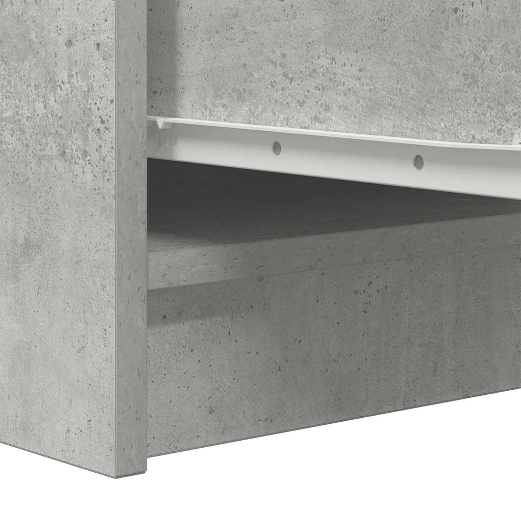 Credenza Grigio Cemento 29,5x34x76 cm in Legno Multistrato