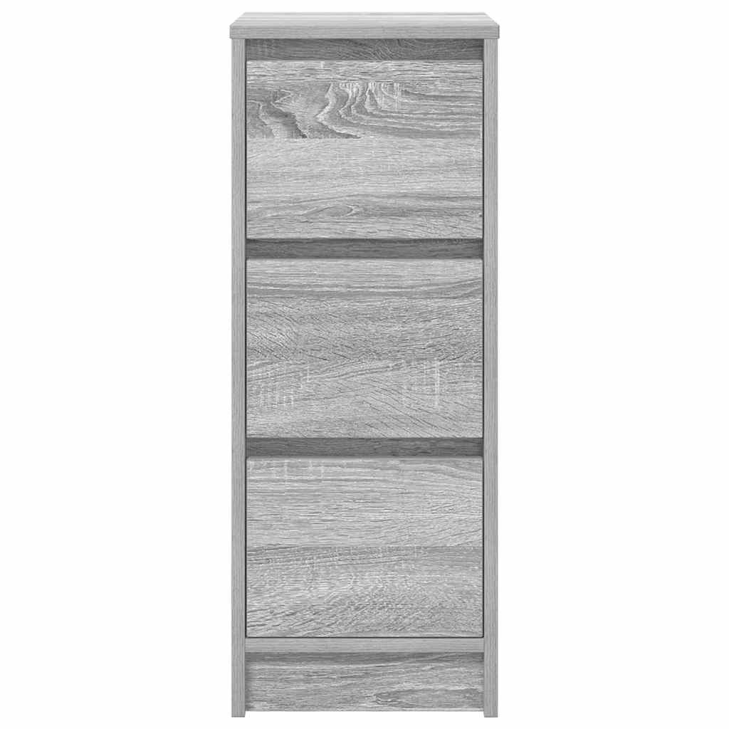 Credenza Grigio Sonoma 29,5x34x76 cm in Legno Multistrato