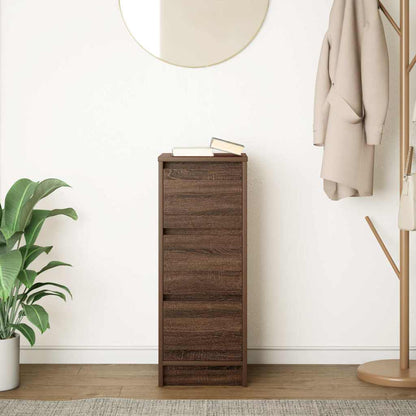 Credenza Rovere Marrone 29,5x34x76 cm in Legno Multistrato - homemem39