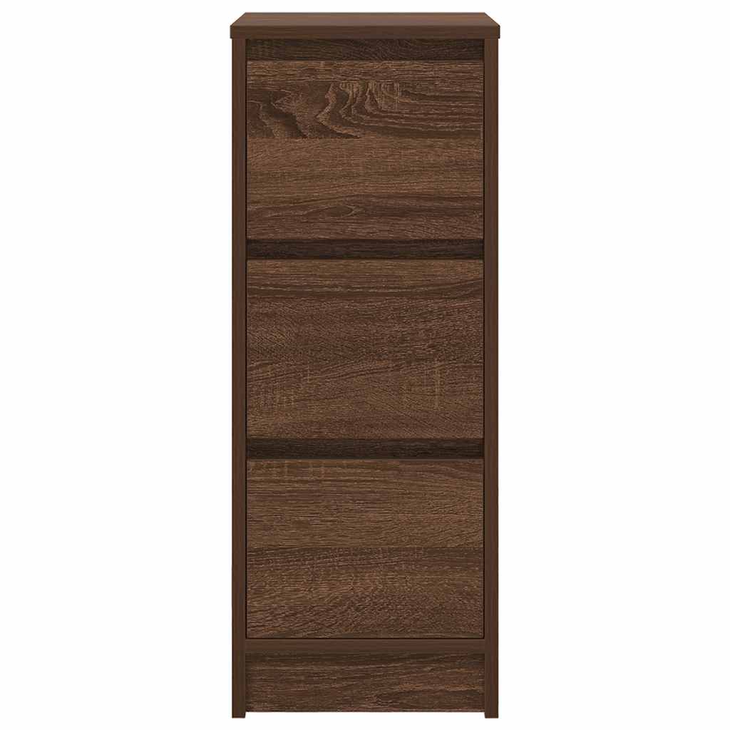 Credenza Rovere Marrone 29,5x34x76 cm in Legno Multistrato - homemem39